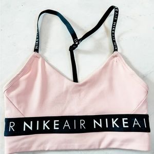 Pink Nike sports bra
